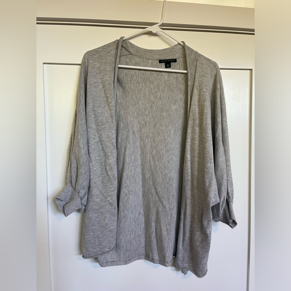 Banana Republic cardigan, grey, cotton & polyester